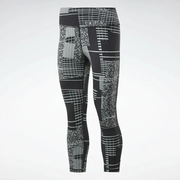 Leggings and Tights Womens Reebok Lux 34 Length 2 Leggings Black Cold Grey 2