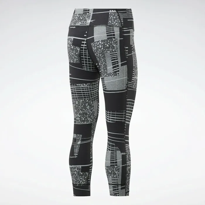 Leggings and Tights Womens Reebok Lux 34 Length 2 Leggings Black Cold Grey 2