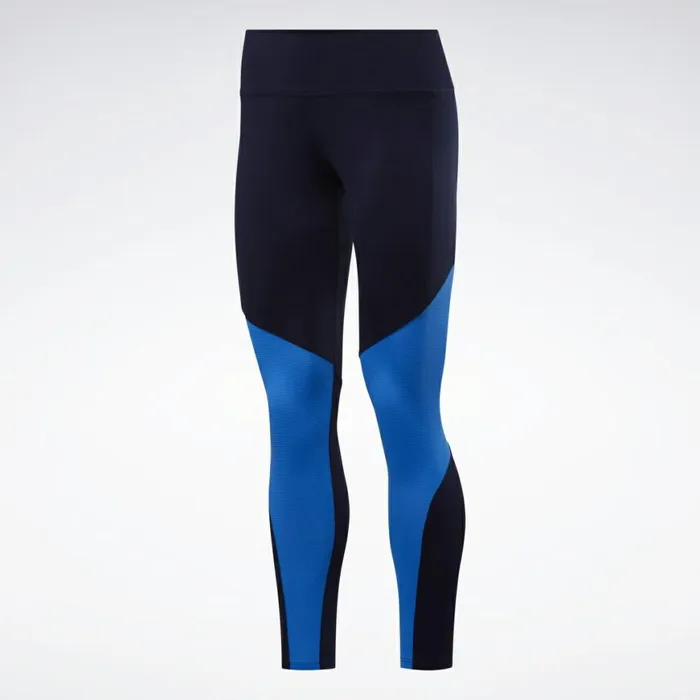 Leggings and Tights Womens Reebok Lux Bold 2 Mesh Leggings Vector Navy