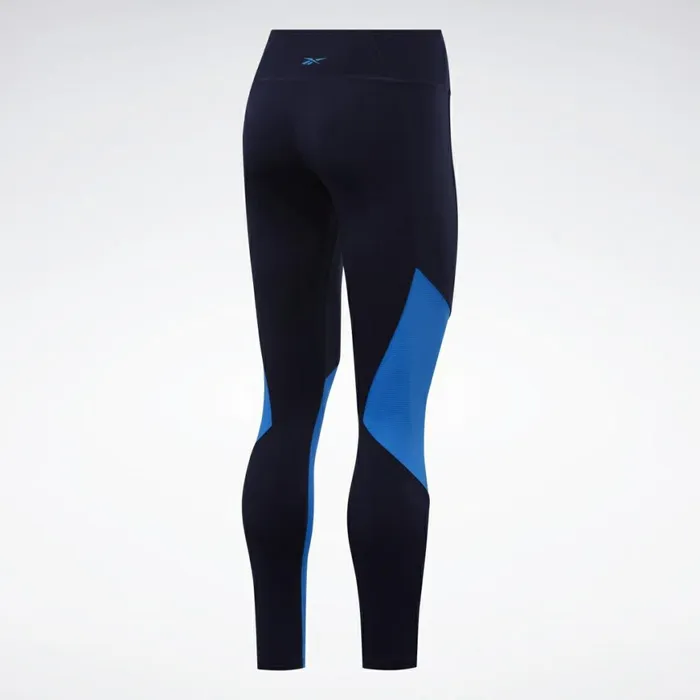 Leggings and Tights Womens Reebok Lux Bold 2 Mesh Leggings Vector Navy