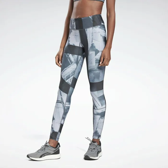 Leggings and Tights Womens Reebok Lux Bold Printed Leggings Black