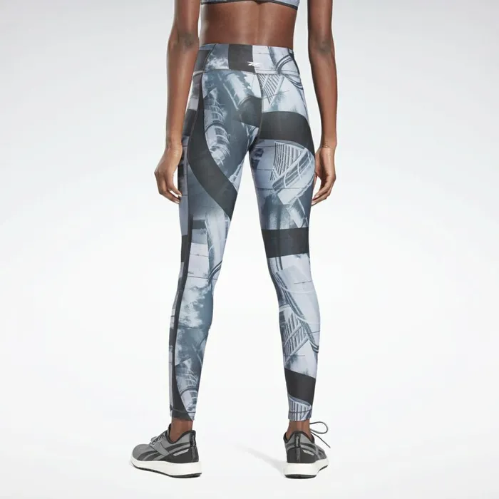Leggings and Tights Womens Reebok Lux Bold Printed Leggings Black