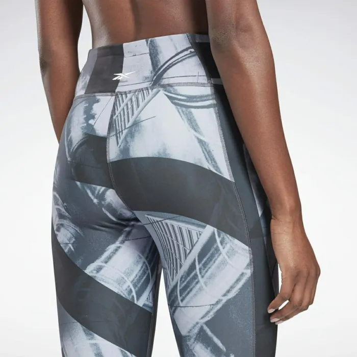 Leggings and Tights Womens Reebok Lux Bold Printed Leggings Black