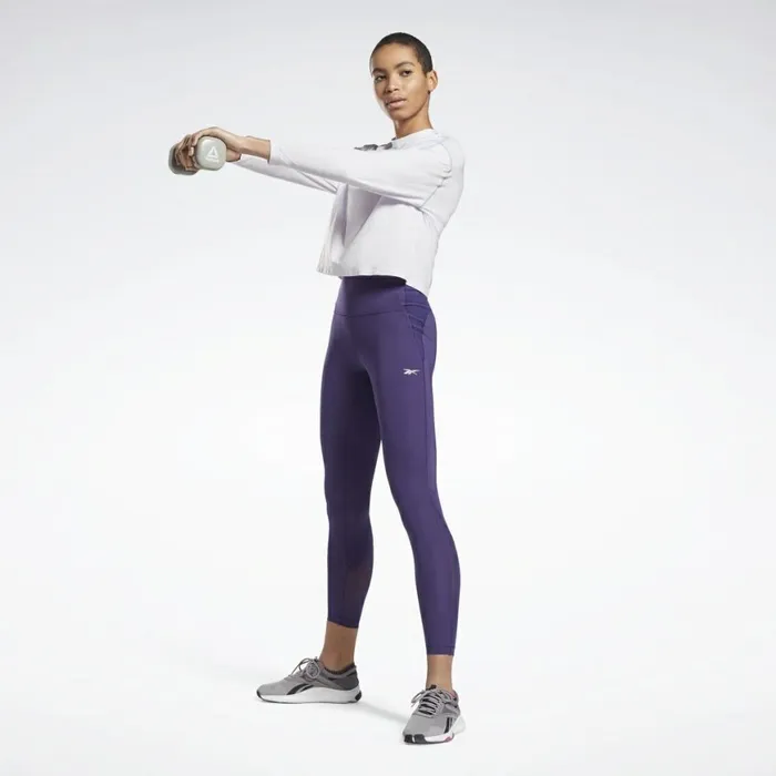 Leggings and Tights Womens Reebok Lux HighRise Perform Leggings Dark Orchid