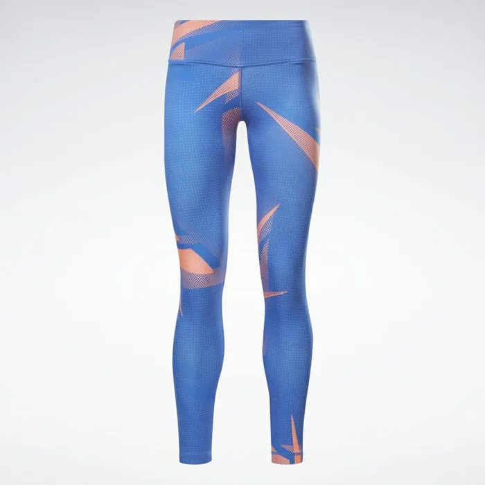Leggings and Tights Womens Reebok MYT Printed Leggings Court Blue