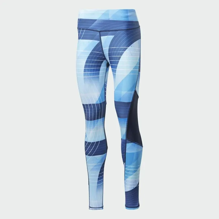 Leggings and Tights Womens Reebok Running Lux Bold Leggings Horizon Blue