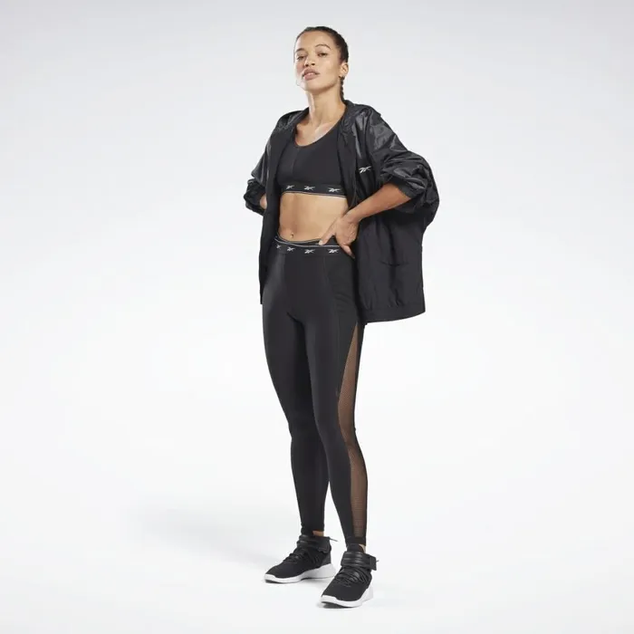 Leggings and Tights Womens Reebok Studio Mesh Leggings Black