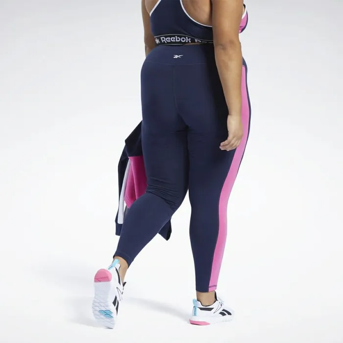 Leggings and Tights Womens Reebok Training Essentials Linear Logo Leggings Vector Navy