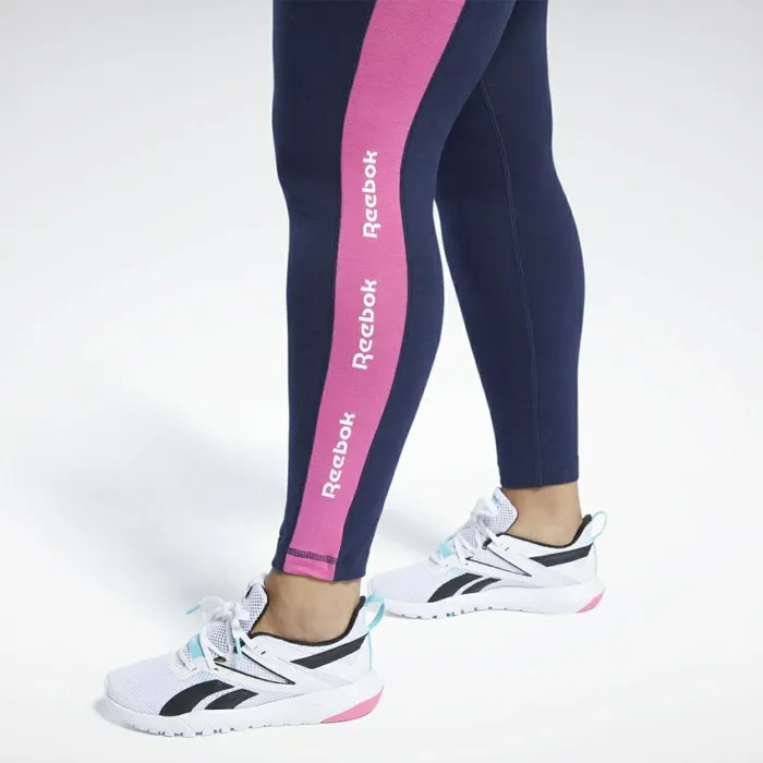 Leggings and Tights Womens Reebok Training Essentials Linear Logo Leggings Vector Navy