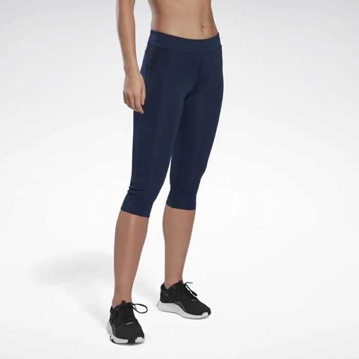 Leggings and Tights Womens Reebok Workout Ready Capri Leggings Collegiate Navy Leggings and Tights Womens Reebok Workout Ready Capri Leggings Collegiate Navy