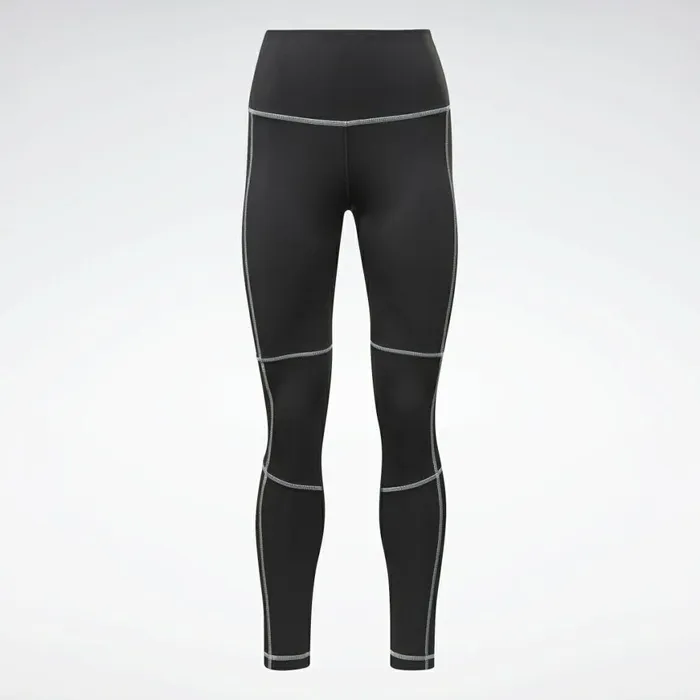Leggings and Tights Womens Reebok Workout Ready HighRise Detail Leggings Black