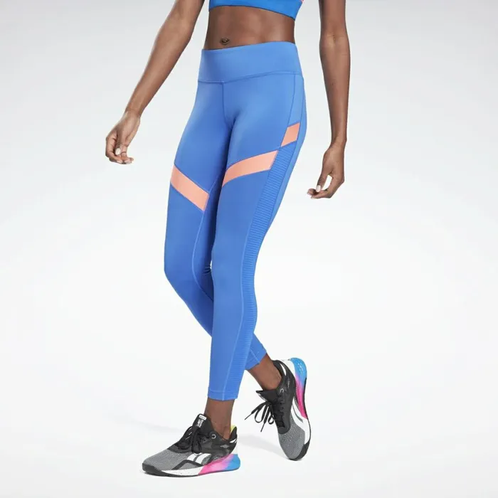 Leggings and Tights Womens Reebok Workout Ready Mesh Leggings Court Blue