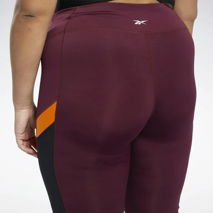 Leggings and Tights Womens Reebok Workout Ready Mesh Leggings Maroon