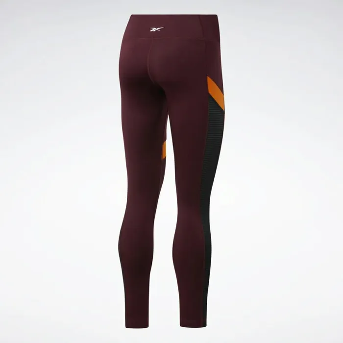 Leggings and Tights Womens Reebok Workout Ready Mesh Leggings Maroon