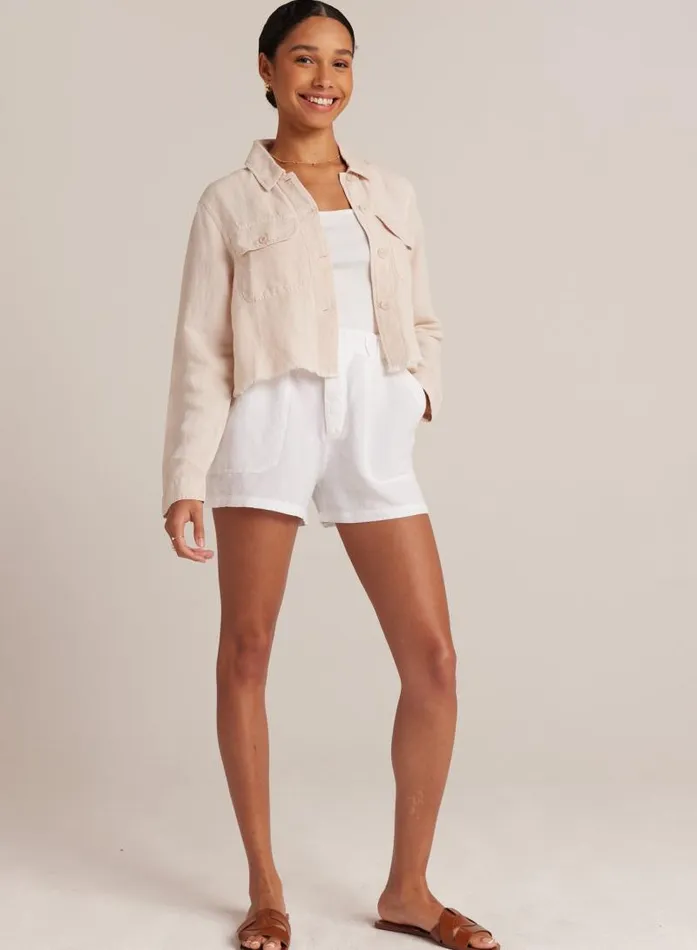 Lily Frayed Hem Jacket 8211 Sand Khaki Women Bella Dahl Sweaters and Jackets