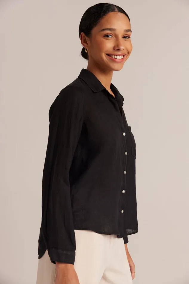 Linen Pocket Button Down 8211 Vintage Black Women Bella Dahl Button Down Linen Pocket Button Down 8211 Vintage Black Women Bella Dahl Button Down