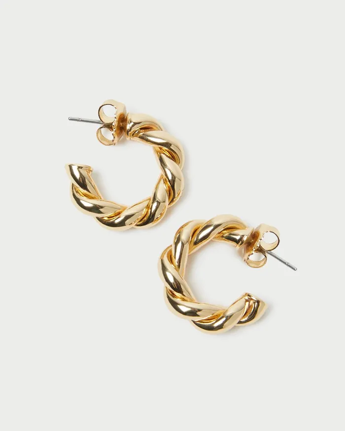 Loeffler Randall Atlas Gold Twisted Hoop Earrings L Jewelry L Accessories Women Jewelry