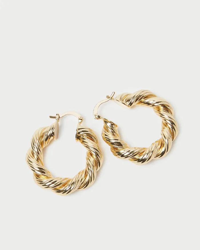 Loeffler Randall Atticus Gold Twisted Hoop Earrings L Jewelry L Accessories Women Jewelry