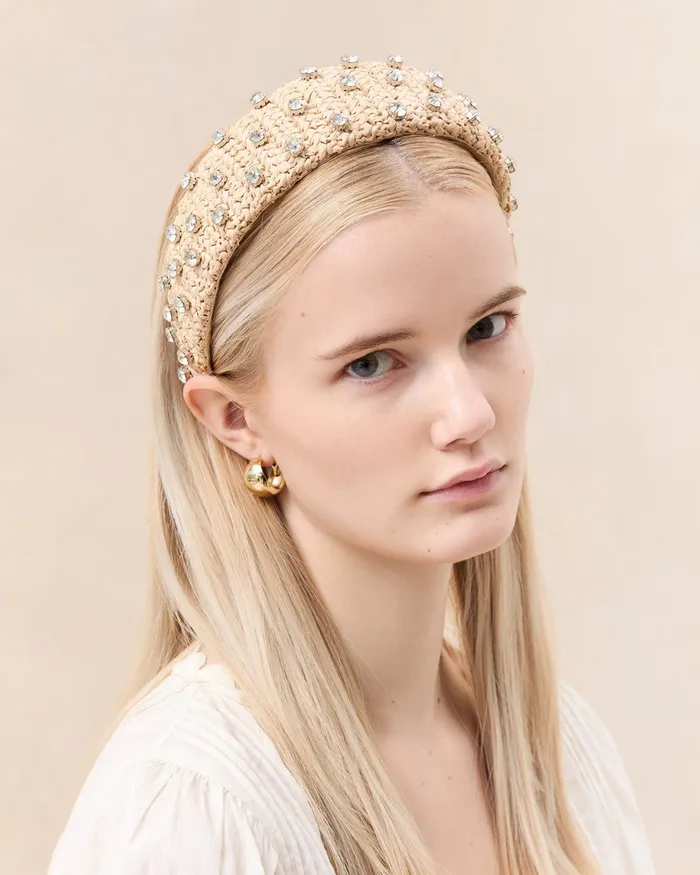 Loeffler Randall Bellamy NaturalCrystal Puffy Headband I Hair Accessories I Accessory Women Accessories Loeffler Randall Bellamy NaturalCrystal Puffy Headband I Hair Accessories I Accessory Women Accessories