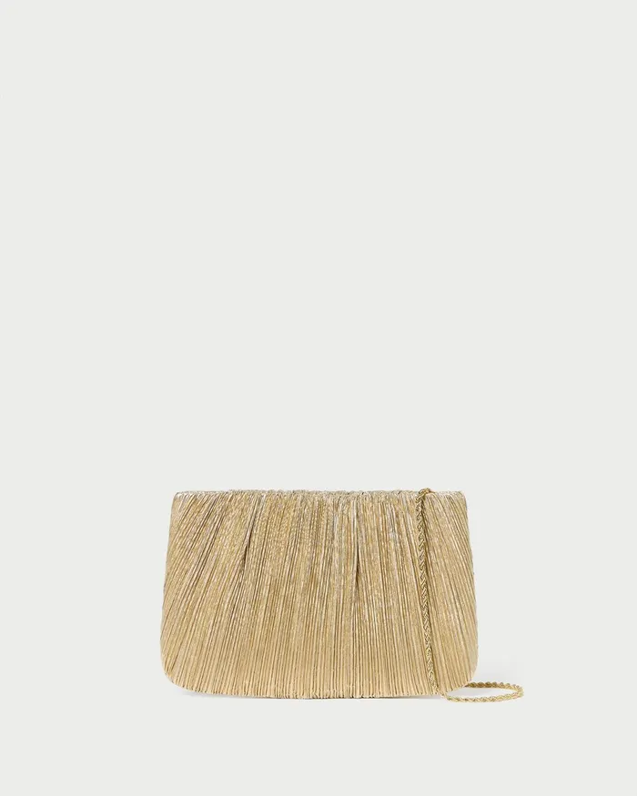 Loeffler Randall Brit Gold Lam Pleated Clutch I Clutches I Handbags Women Clutches Loeffler Randall Brit Gold Lam Pleated Clutch I Clutches I Handbags Women Clutches