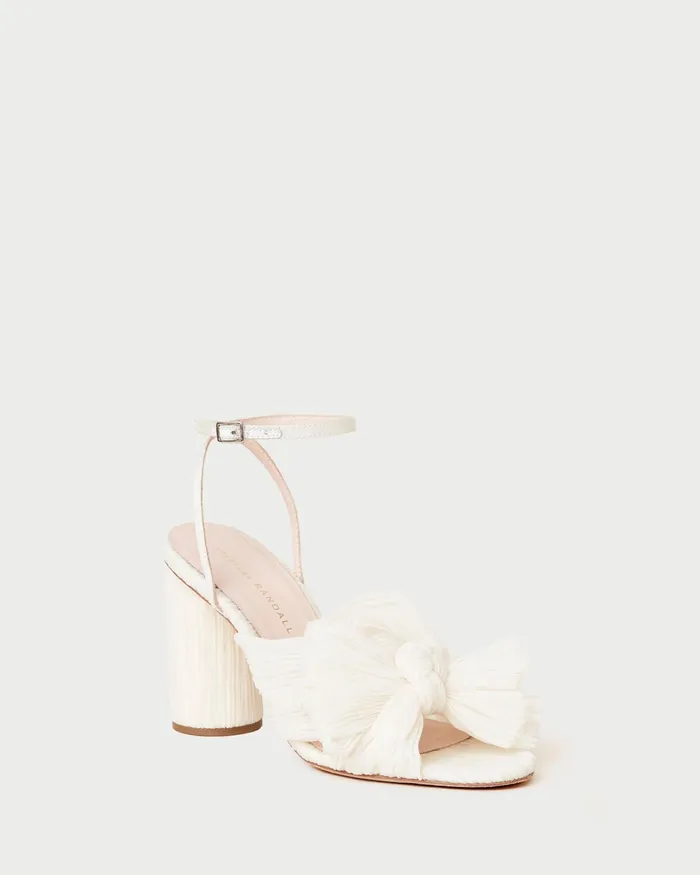 Loeffler Randall Camellia Bow Heel Pearl Women Heeled Sandals