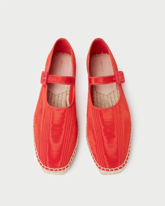 Loeffler Randall Clover Red Moir Espadrille I Espadrilles I Footwear Women Flats and Loafers Loeffler Randall Clover Red Moir Espadrille I Espadrilles I Footwear Women Flats and Loafers