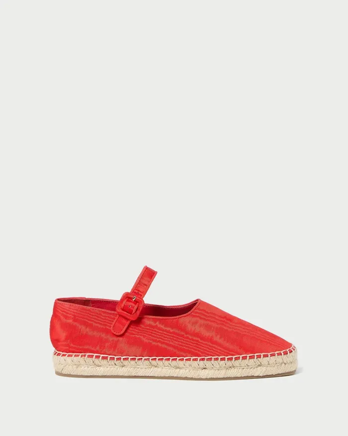 Loeffler Randall Clover Red Moir Espadrille I Espadrilles I Footwear Women Flats and Loafers Loeffler Randall Clover Red Moir Espadrille I Espadrilles I Footwear Women Flats and Loafers