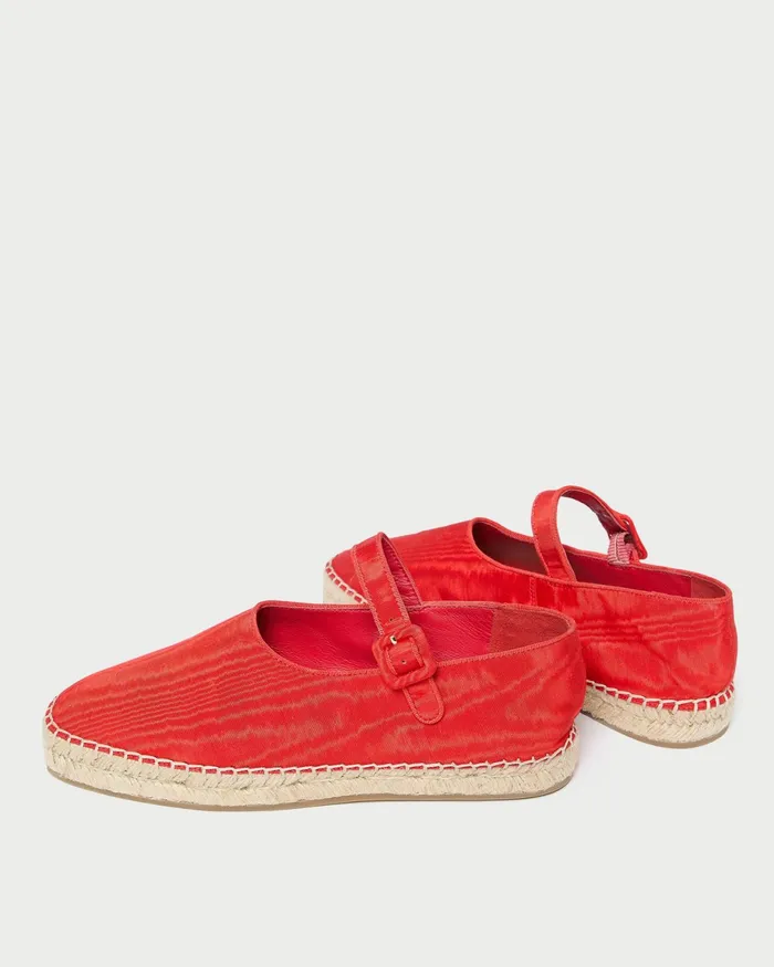Loeffler Randall Clover Red Moir Espadrille I Espadrilles I Footwear Women Flats and Loafers Loeffler Randall Clover Red Moir Espadrille I Espadrilles I Footwear Women Flats and Loafers