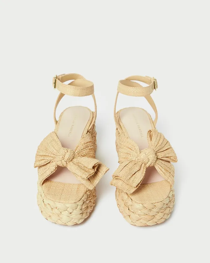 Loeffler Randall Gaby Natural Pleated Bow Espadrille L Espadrilles L Footwear Women Flats and Loafers Loeffler Randall Gaby Natural Pleated Bow Espadrille L Espadrilles L Footwear Women Flats and Loafers