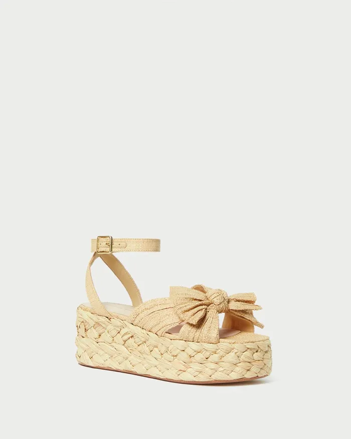 Loeffler Randall Gaby Natural Pleated Bow Espadrille L Espadrilles L Footwear Women Flats and Loafers Loeffler Randall Gaby Natural Pleated Bow Espadrille L Espadrilles L Footwear Women Flats and Loafers