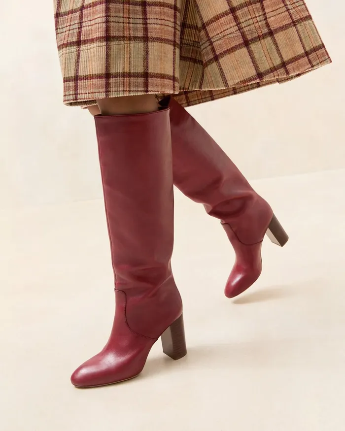 Loeffler Randall Goldy Wine Leather Tall Boot Women Boots Loeffler Randall Goldy Wine Leather Tall Boot Women Boots