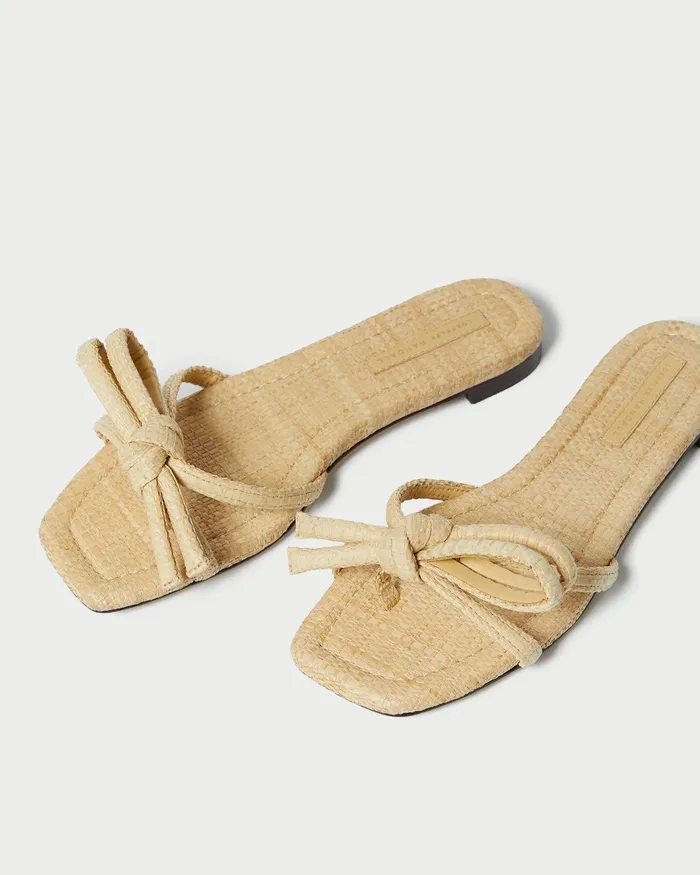 Loeffler Randall Hadley Natural Bow Sandal L Flat Sandals L Footwear Women Flat Sandals Loeffler Randall Hadley Natural Bow Sandal L Flat Sandals L Footwear Women Flat Sandals