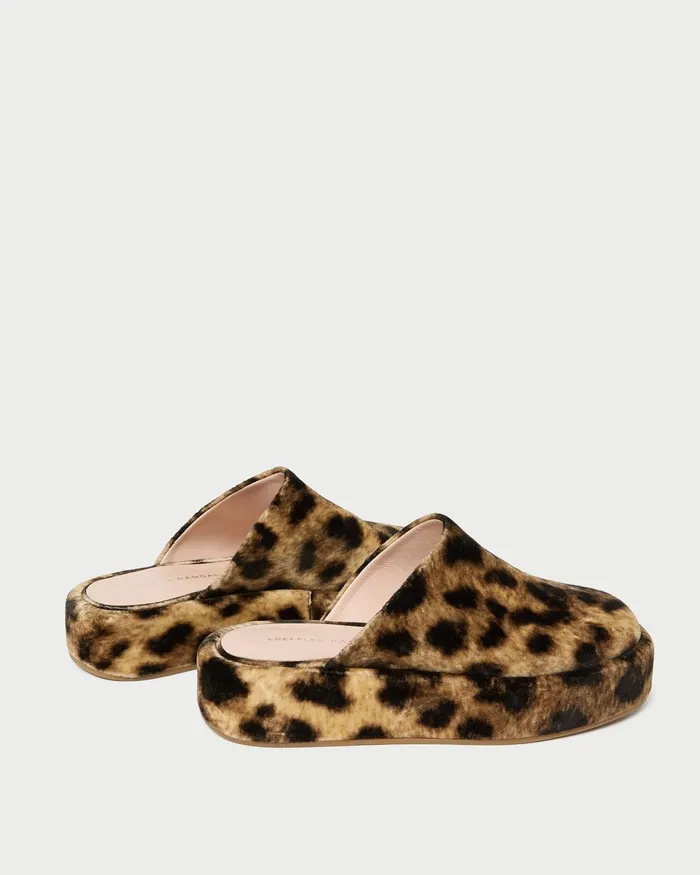 Loeffler Randall Haven Leopard Velvet Mule Women Flats and Loafers Loeffler Randall Haven Leopard Velvet Mule Women Flats and Loafers