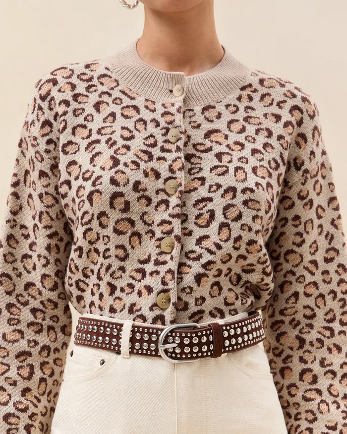Loeffler Randall Isaac EspressoSilver Studded Belt Women Belts Loeffler Randall Isaac EspressoSilver Studded Belt Women Belts
