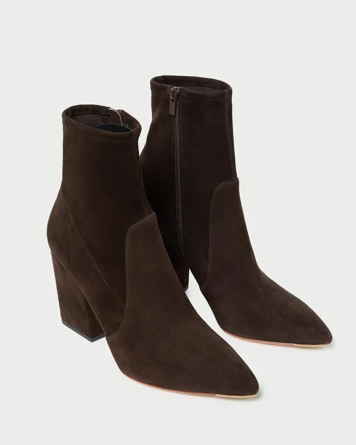 Loeffler Randall Isla Brown Suede Slim Bootie Women Boots Loeffler Randall Isla Brown Suede Slim Bootie Women Boots
