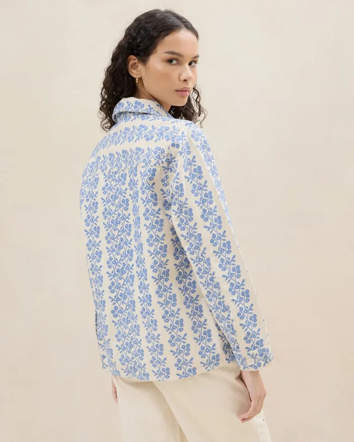 Loeffler Randall Kennedy CreamBlue Printed Jacket L Outerwear L Apparel Women Outerwear Loeffler Randall Kennedy CreamBlue Printed Jacket L Outerwear L Apparel Women Outerwear