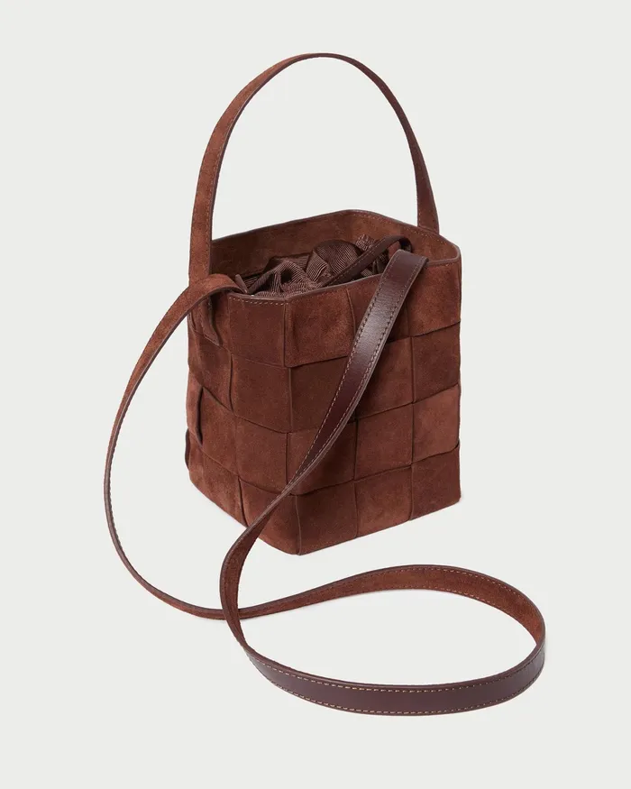 Loeffler Randall Laith Espresso Woven Bucket Bag Women Shoulder Bags Loeffler Randall Laith Espresso Woven Bucket Bag Women Shoulder Bags