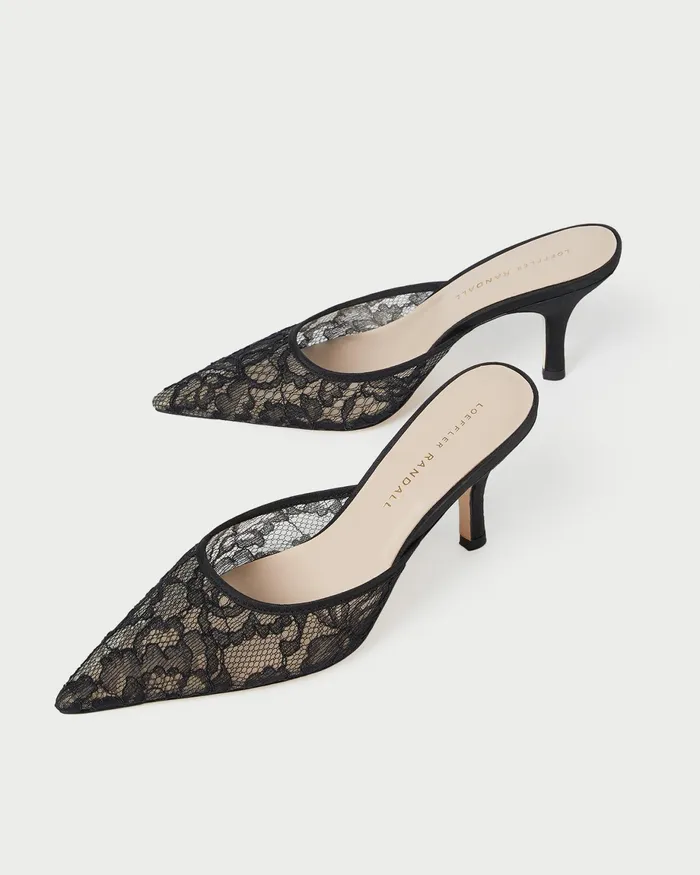 Loeffler Randall Layla Black Lace Mesh Mule L Pumps L Footwear Women Pumps and Mules Loeffler Randall Layla Black Lace Mesh Mule L Pumps L Footwear Women Pumps and Mules