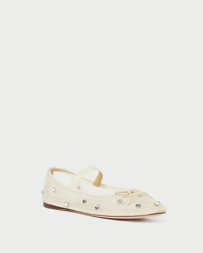 Loeffler Randall Leonie CreamCrystal Ballet Flat L Flats L Footwear Women Flats and Loafers Loeffler Randall Leonie CreamCrystal Ballet Flat L Flats L Footwear Women Flats and Loafers