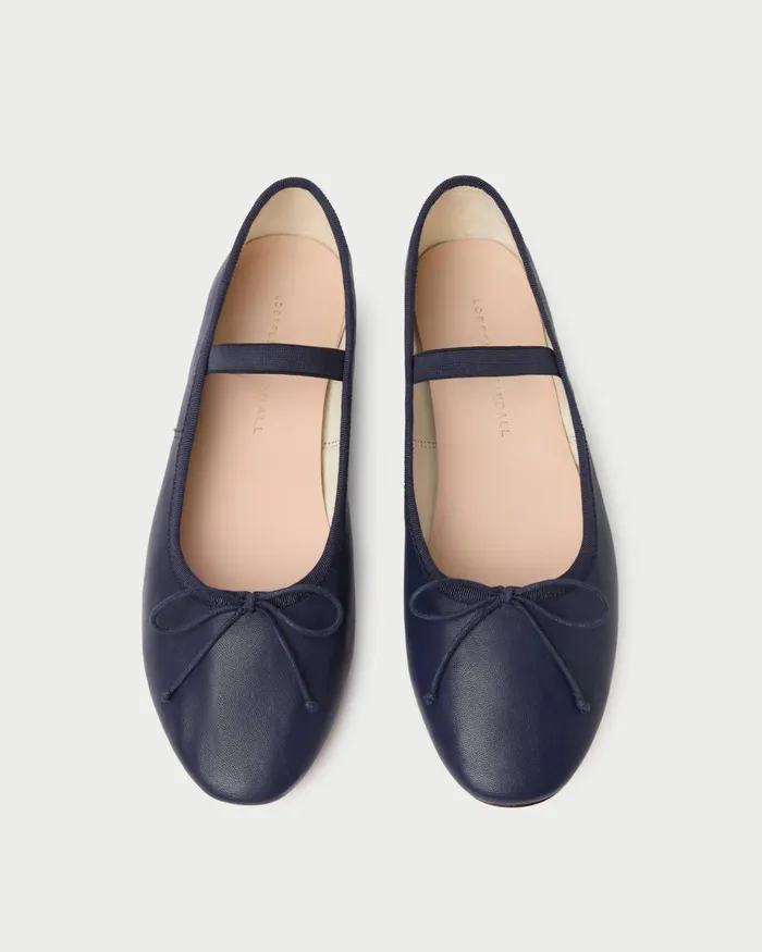 Loeffler Randall Leonie Navy Leather Ballet Flat L Flats L Footwear Women Flats and Loafers Loeffler Randall Leonie Navy Leather Ballet Flat L Flats L Footwear Women Flats and Loafers