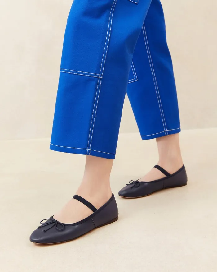 Loeffler Randall Leonie Navy Leather Ballet Flat L Flats L Footwear Women Flats and Loafers Loeffler Randall Leonie Navy Leather Ballet Flat L Flats L Footwear Women Flats and Loafers