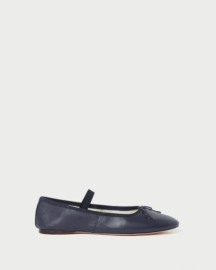 Loeffler Randall Leonie Navy Leather Ballet Flat L Flats L Footwear Women Flats and Loafers Loeffler Randall Leonie Navy Leather Ballet Flat L Flats L Footwear Women Flats and Loafers