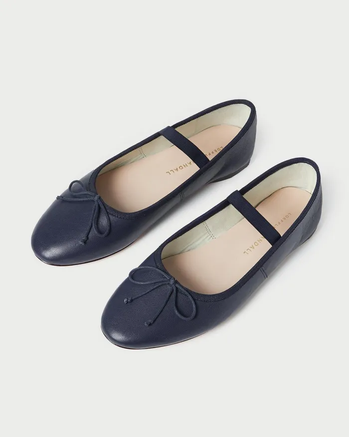 Loeffler Randall Leonie Navy Leather Ballet Flat L Flats L Footwear Women Flats and Loafers Loeffler Randall Leonie Navy Leather Ballet Flat L Flats L Footwear Women Flats and Loafers