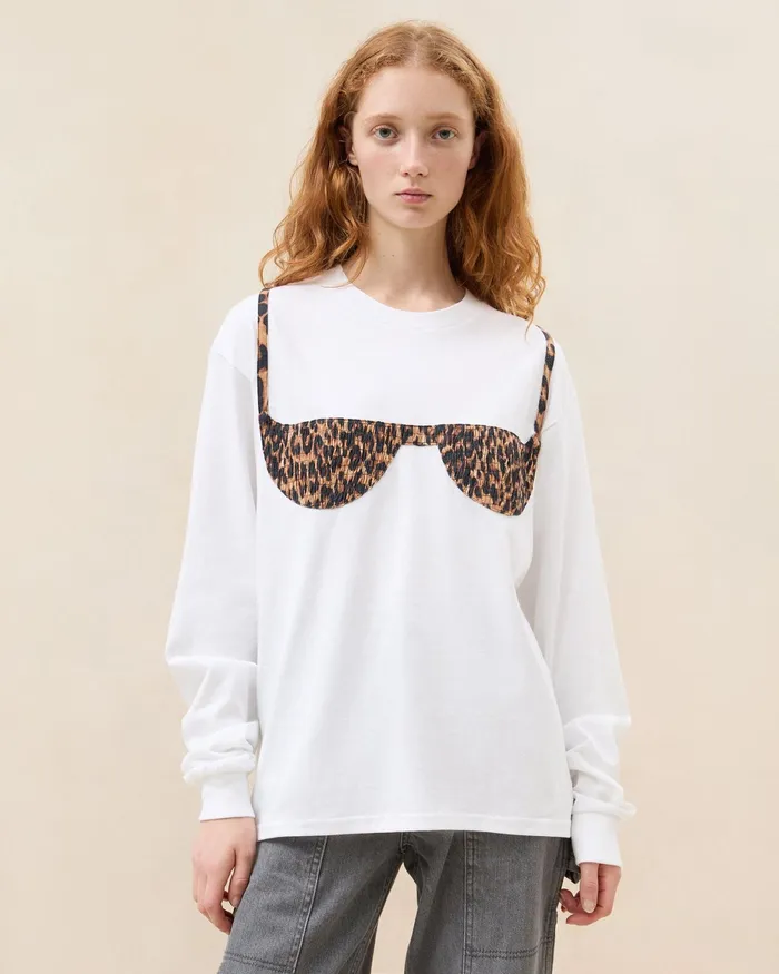 Loeffler Randall LR X Nikki Chasin Leopard Florida Tee Women Tops