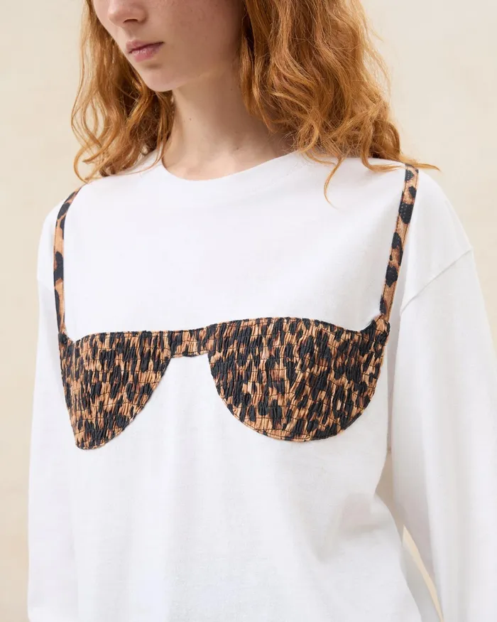 Loeffler Randall LR X Nikki Chasin Leopard Florida Tee Women Tops