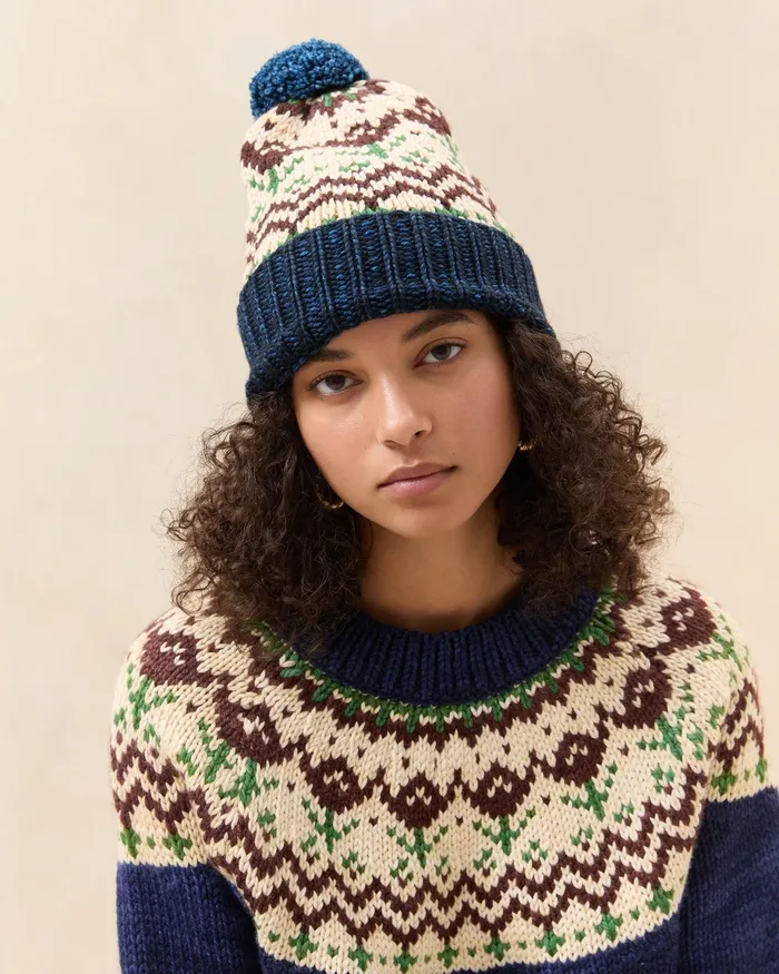 Loeffler Randall Macelyn Navy Tulip Beanie Women Soft Accessories Loeffler Randall Macelyn Navy Tulip Beanie Women Soft Accessories