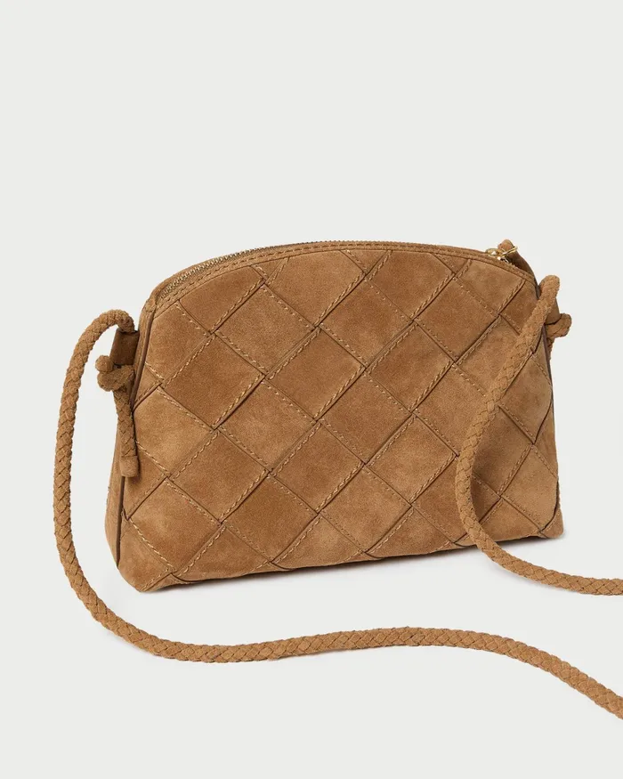 Loeffler Randall Mallory Toffee Woven Suede Crossbody I Crossbodies I Handbags Women Crossbodies Loeffler Randall Mallory Toffee Woven Suede Crossbody I Crossbodies I Handbags Women Crossbodies