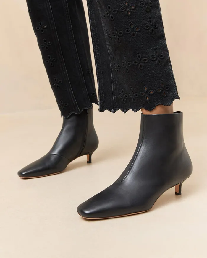 Loeffler Randall Marcella Black Leather Ankle Boot Women Boots Loeffler Randall Marcella Black Leather Ankle Boot Women Boots