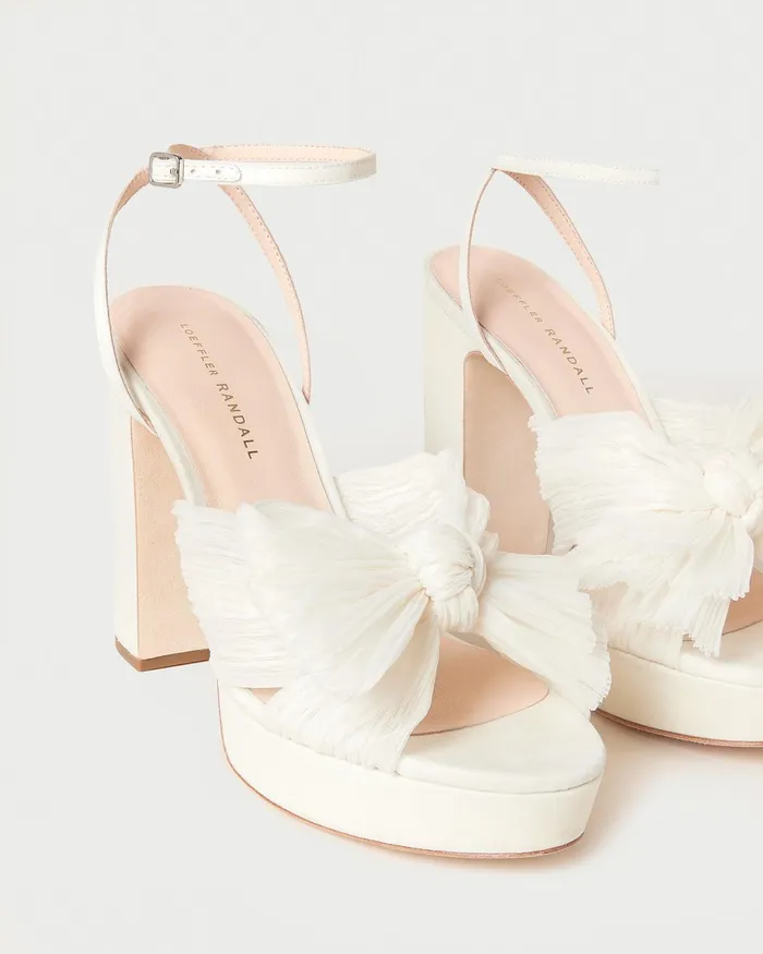 Loeffler Randall Natalia Pearl Platform Bow Heel Women Heeled Sandals Loeffler Randall Natalia Pearl Platform Bow Heel Women Heeled Sandals