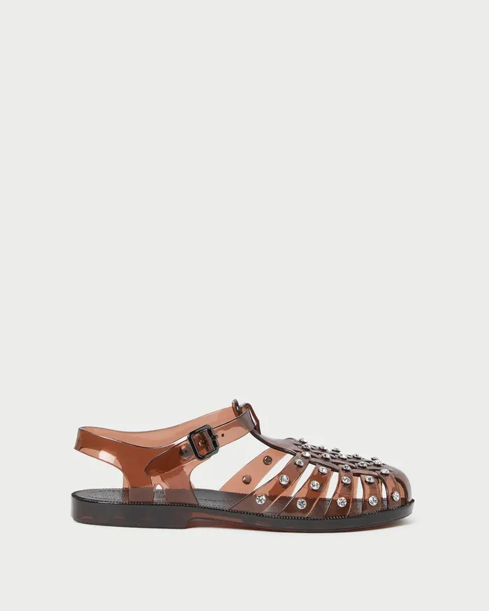 Loeffler Randall Rhys Brown Jelly Sandal Women Flat Sandals Loeffler Randall Rhys Brown Jelly Sandal Women Flat Sandals